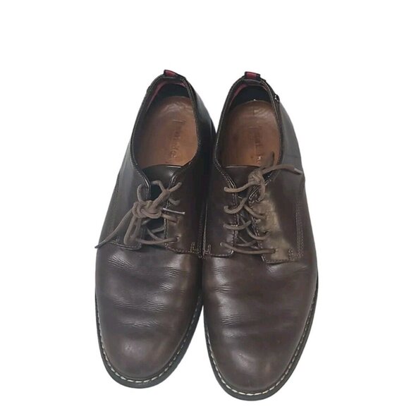 Timberland Shoes Mens Sz 10 Brook Park Oxford Dark Brown Leather Lace Up Loafers main image 4